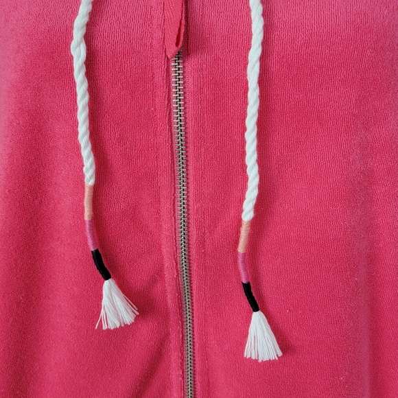 Lane Bryant LIVI Honeysuckle Pink Zip Front Towel Terry Hoodie Jacket 26/28 NEW - Picture 9 of 15